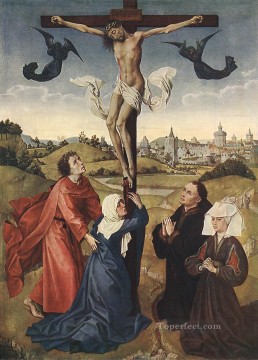  hon - Kreuzigung Triptychon zentrale Platte Religiosen Rogier van der Weyden Religiosen Christentum